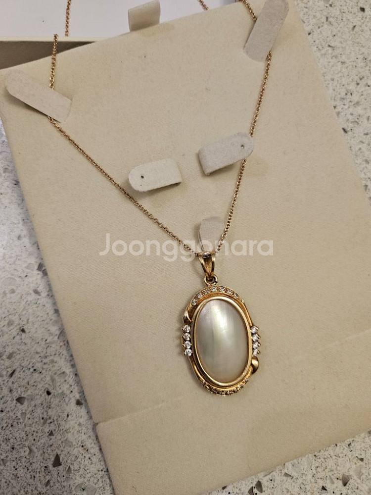 남다른 고급스러움이 돋보이는 14k 진주목걸이--2