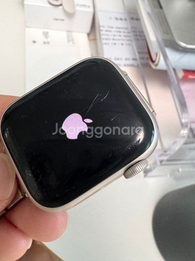 애플워치 7 41mm GPS 스타라이트 팝니다--0