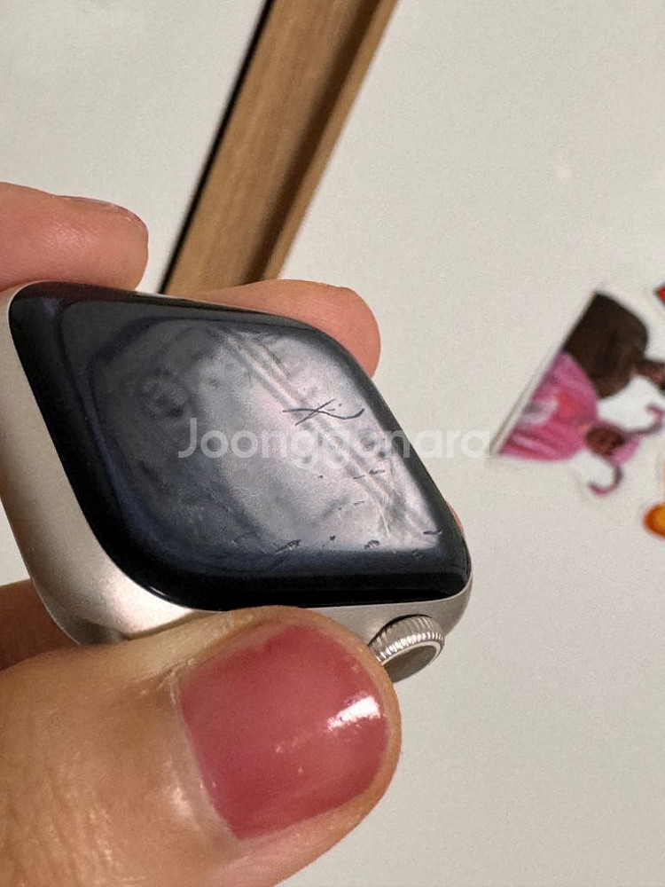 애플워치 7 41mm GPS 스타라이트 팝니다--5