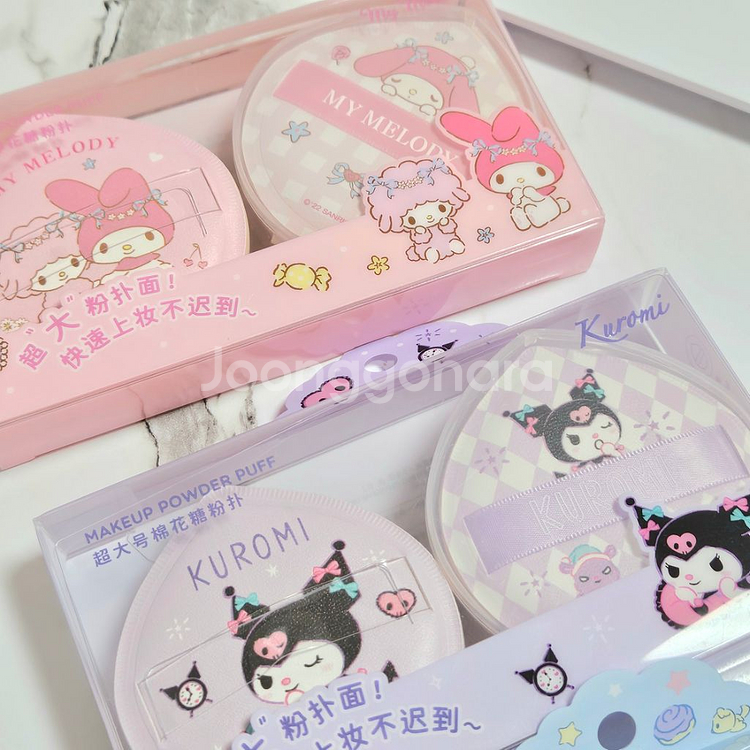 마이멜로디 쿠로미 시나모롤 워터드롭퍼프 2개입 새상품--1