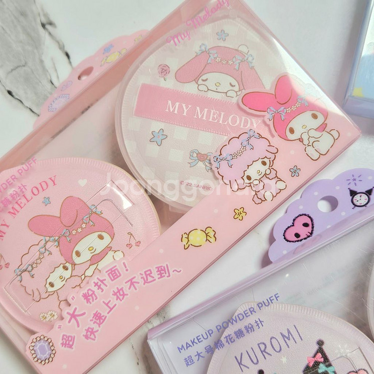 마이멜로디 쿠로미 시나모롤 워터드롭퍼프 2개입 새상품--3