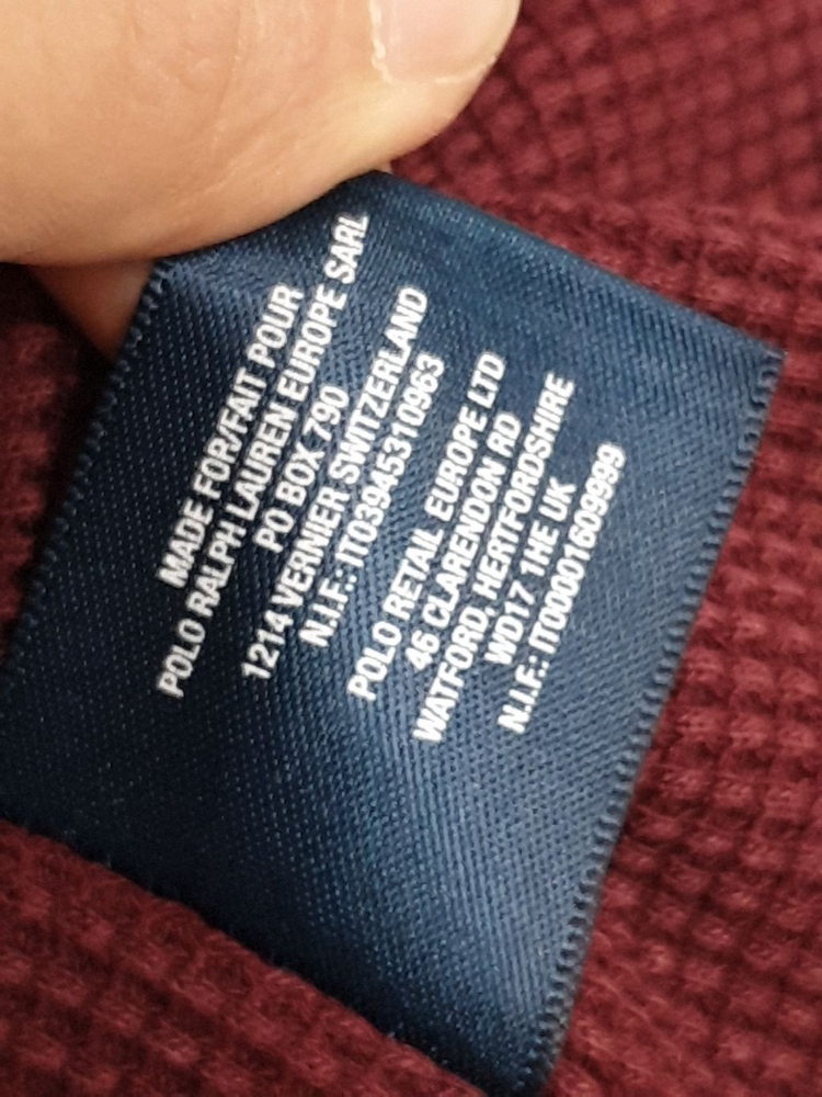 (L) 폴로 블루종 점퍼 버건디 랄프로렌 면자켓 이미지