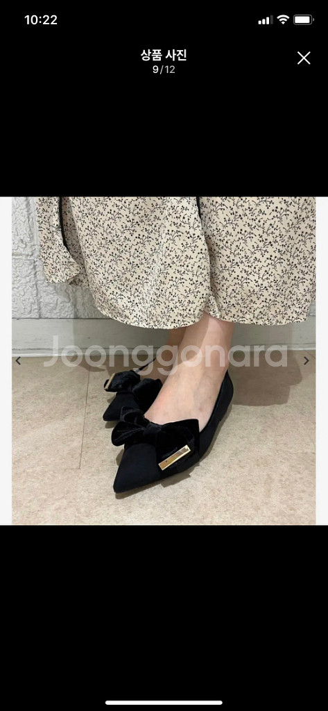 란다 randa 스나계 벨벳 리본 플랫슈즈 양산형지뢰계--7