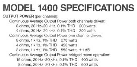 QSC 파워앰프 1400 (300W x 2)--3