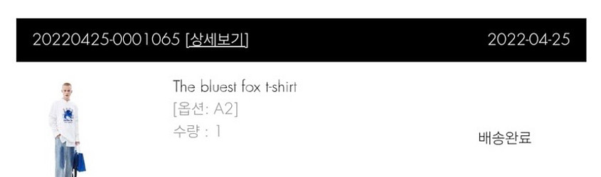 아더에러 x 메종 키츠네 더 블루이스트 폭스 티셔츠--5