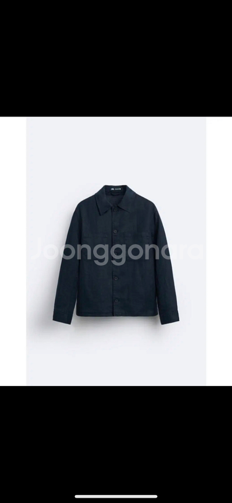 L/XL 자라 100% 리넨 오버셔츠 자켓--5