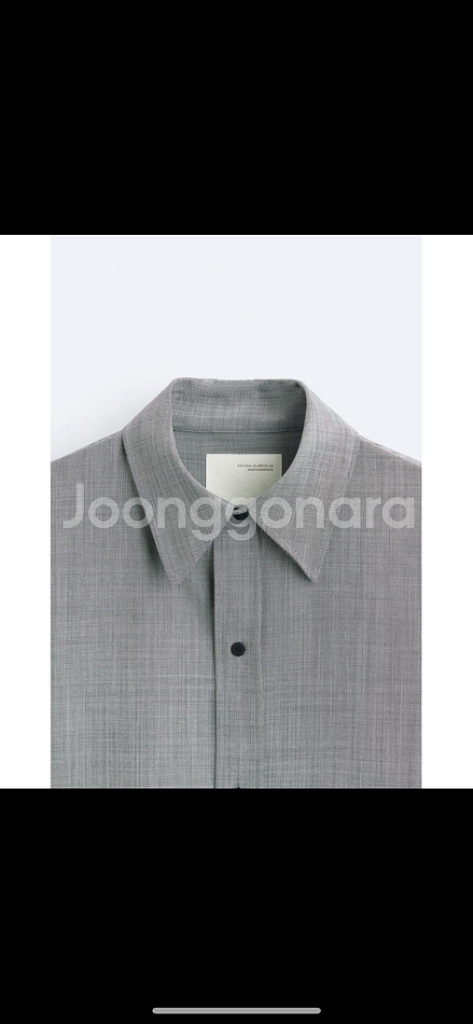 L-XL 자라 스트럭처 오버사이즈 셔츠 X STUDIO--3