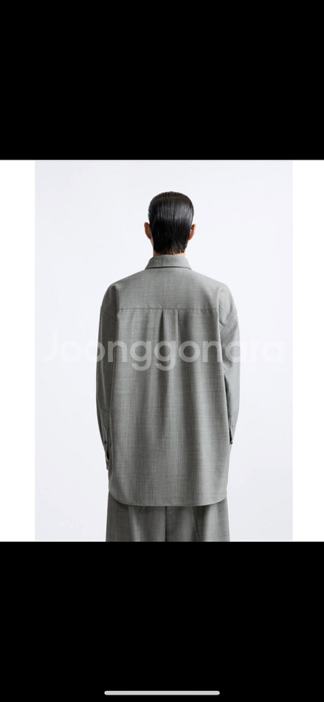L-XL 자라 스트럭처 오버사이즈 셔츠 X STUDIO--4