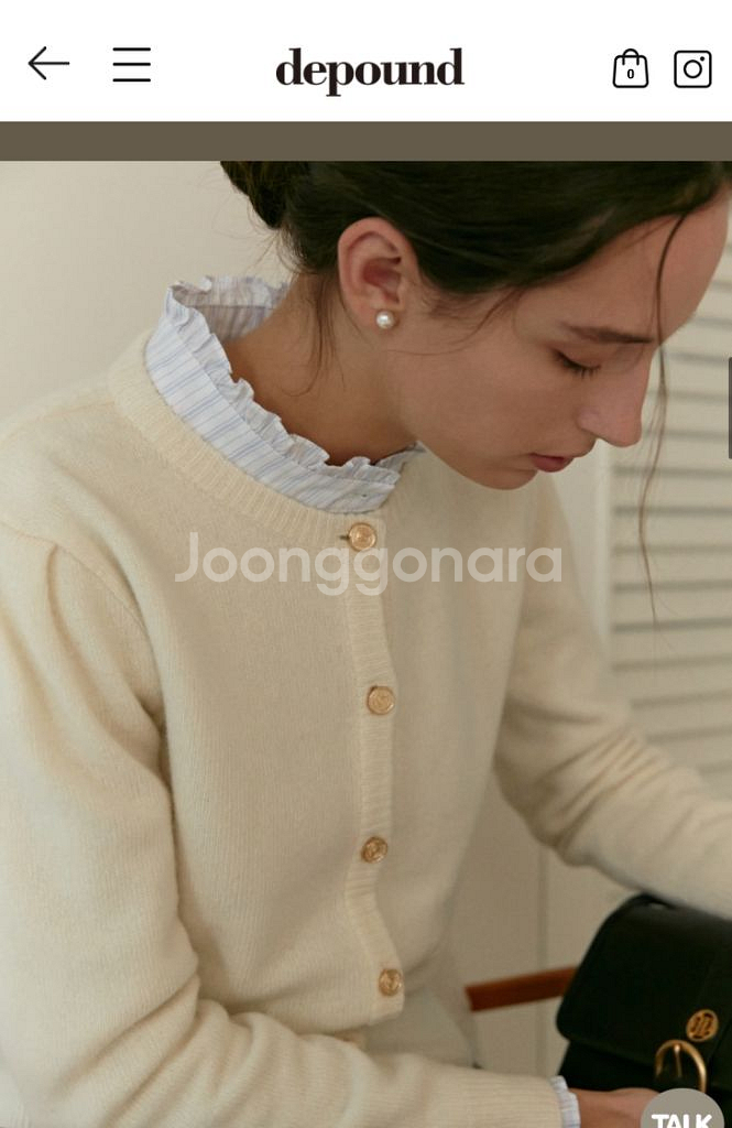 드파운드 골드버튼 가디건 gold button puff--1