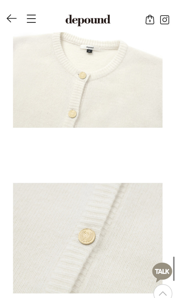 드파운드 골드버튼 가디건 gold button puff--6