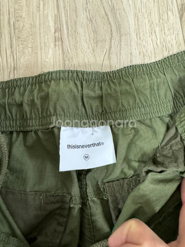 [M] 디스이즈네버댓 나일론 카고 팬츠 카키 올리브--1