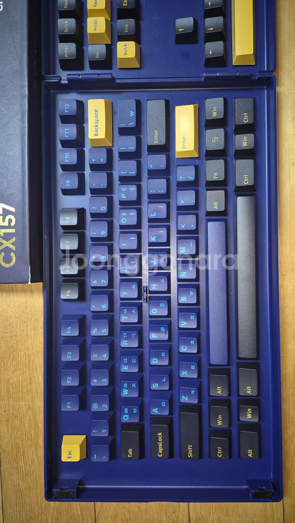 콕스 PBT 키보드 CX157 블루베타 키캡 팝니다.--3