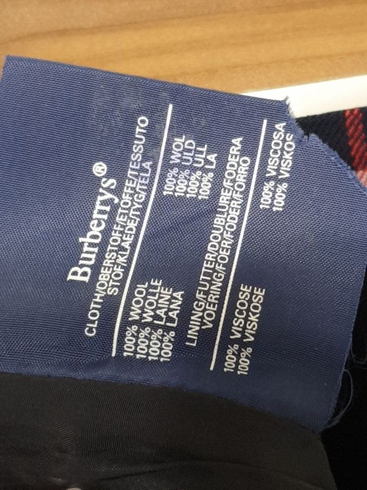 (25) 버버리 울스커트 네이비 체크치마 영국판--3
