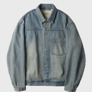 러프사이드 데님자켓 Drape Denim Jacket