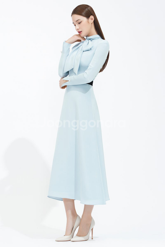 아보아보 실크 타이 원피스 1사이즈(55) 수지원피스--1