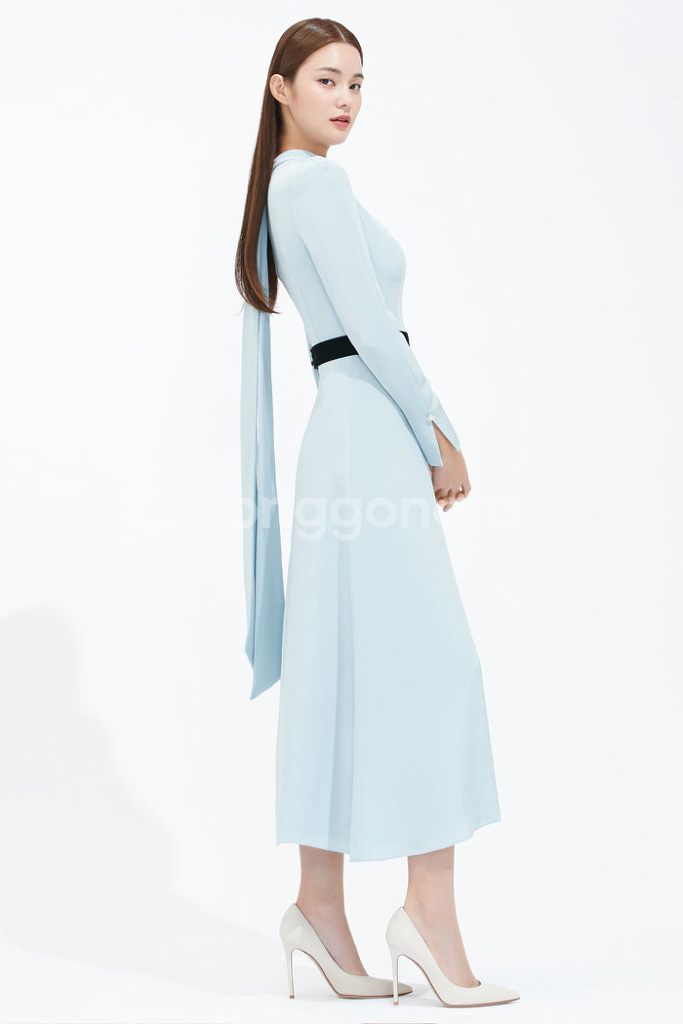 아보아보 실크 타이 원피스 1사이즈(55) 수지원피스--4