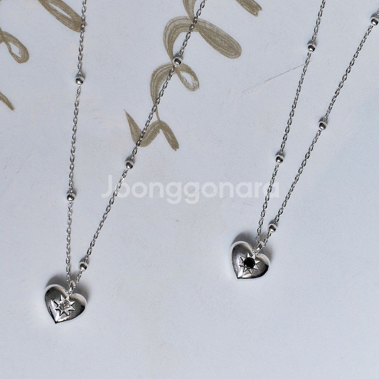 Hei full heart star necklace--2