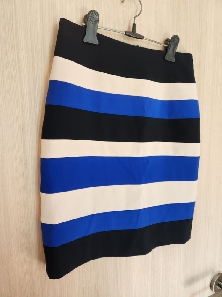 지고트 스트라이프 치마 단가라스커트 이미지