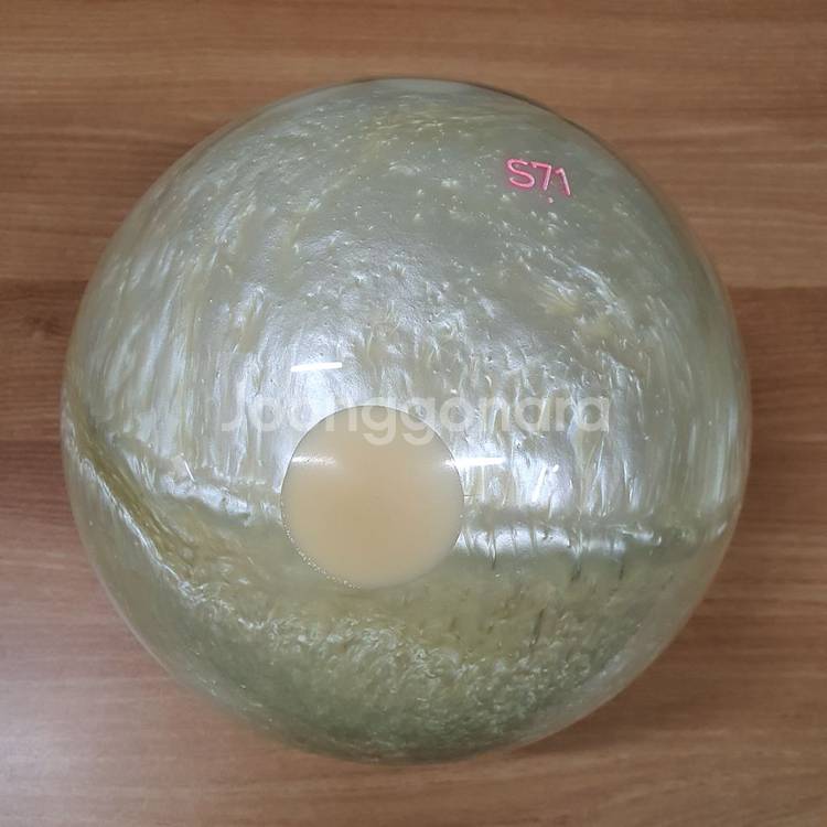 중고볼링공 화이트 뱃져 15P--3