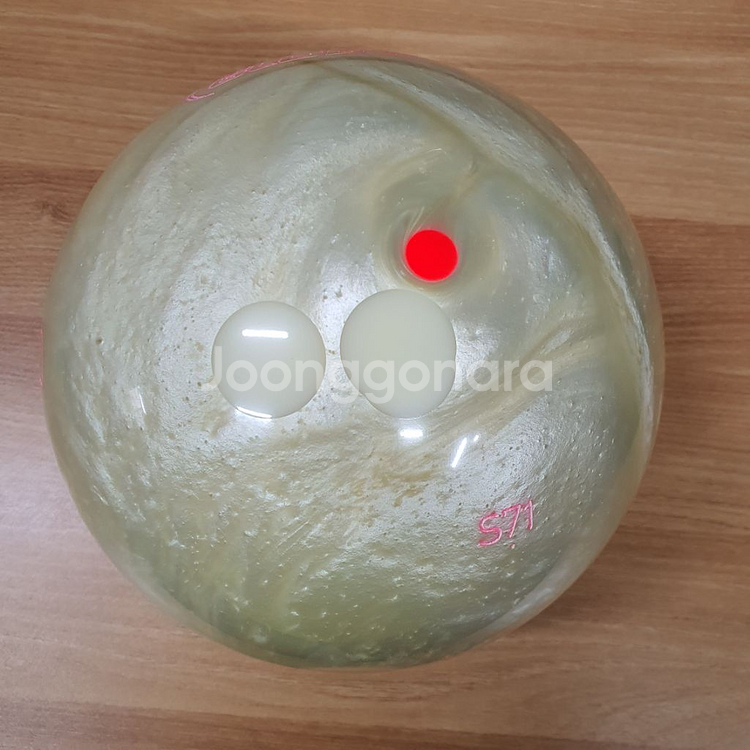 중고볼링공 화이트 뱃져 15P--2