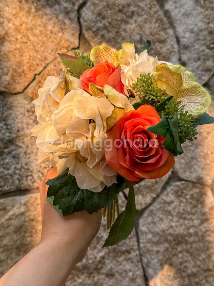 새제품 미사용 셀프 웨딩 부케 촬영 인테리어 소품 조화--6