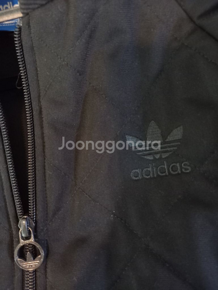 아디다스 희귀 대장급 퀄팅 블랙 여자 트랙탑 져지95--2