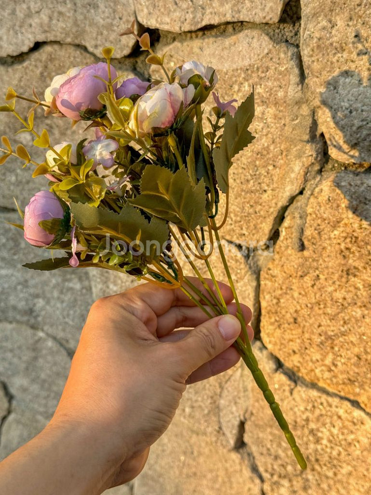 미니 라넌큘러스 꽃다발 부쉬 조화 인테리어 소품 꽃--8