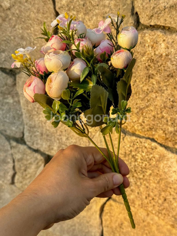 미니 라넌큘러스 꽃다발 부쉬 조화 인테리어 소품 꽃--5