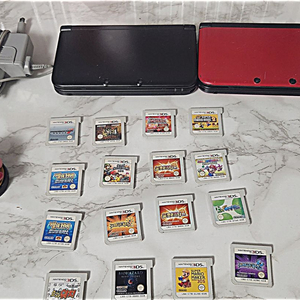 *급처 닌텐도 3ds xl 2체, 칩 15개 일괄