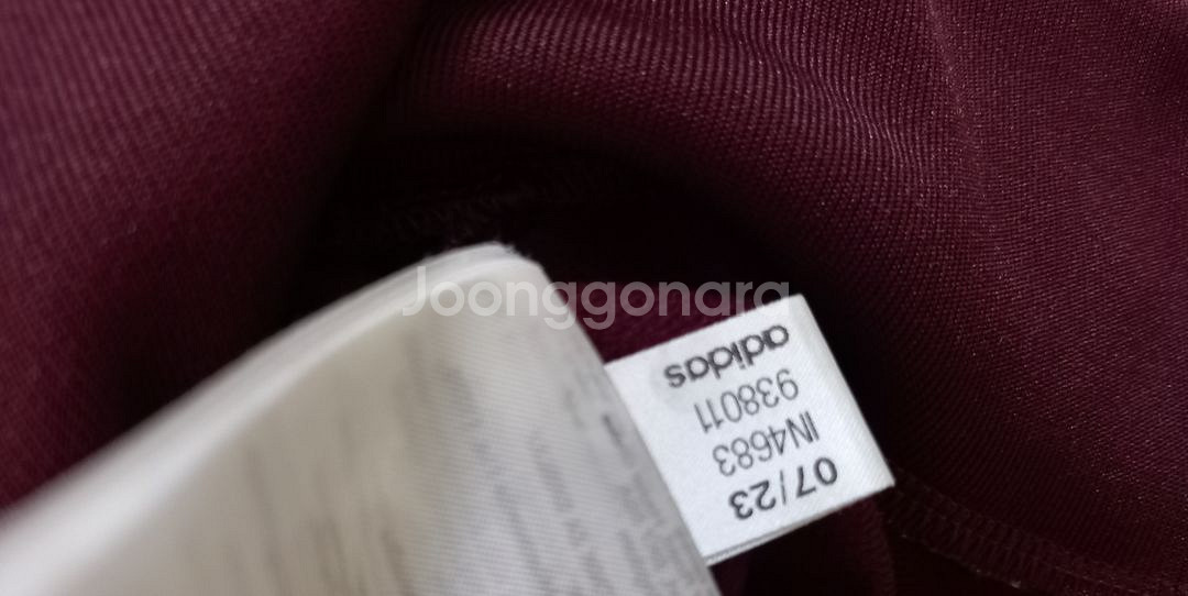 아디다스 대장급 버건디 마룬 트랙탑 저지 져지집업105--4