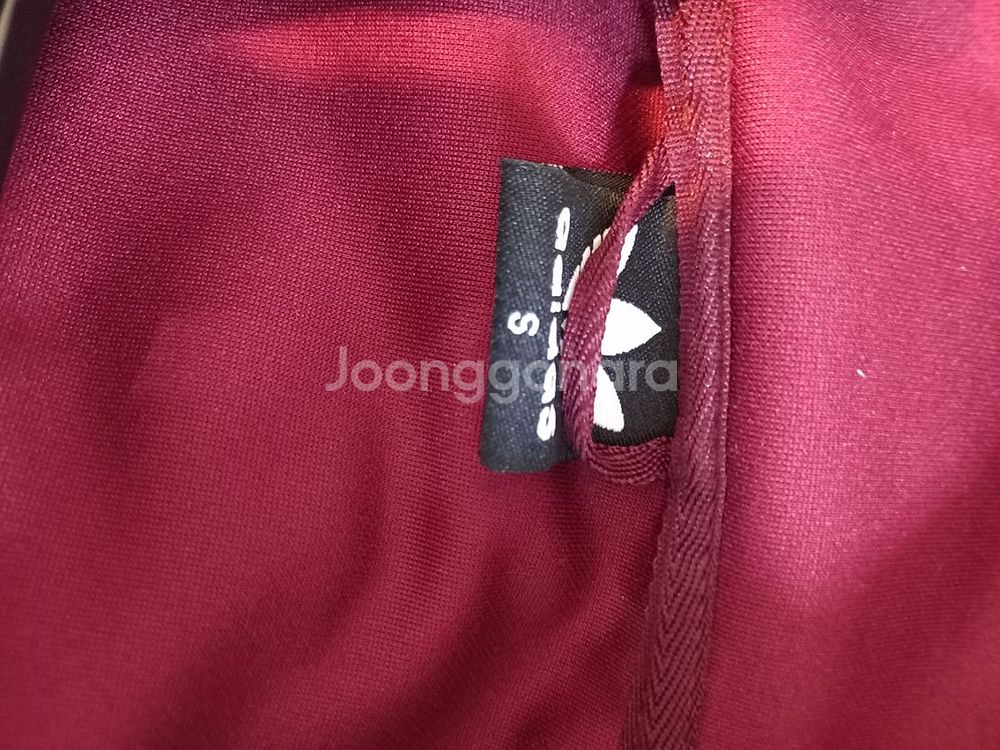 아디다스 희귀 대장급 버건디 와인 트랙탑 져지집업90--3