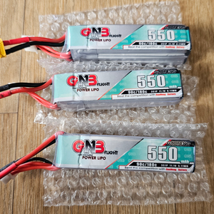 GNB 3S 11.1V 550mAh 90C 배터리3개