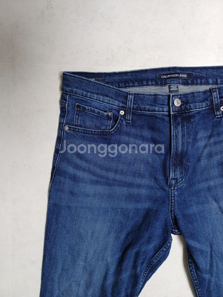 남성 캘빈클라인진 데님 일자청바지 (사방스판38)--3