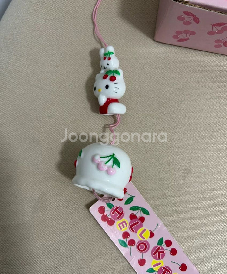 고전 키티 캐시 앵두 체리 피규어 도자기 후우링 방꾸--1