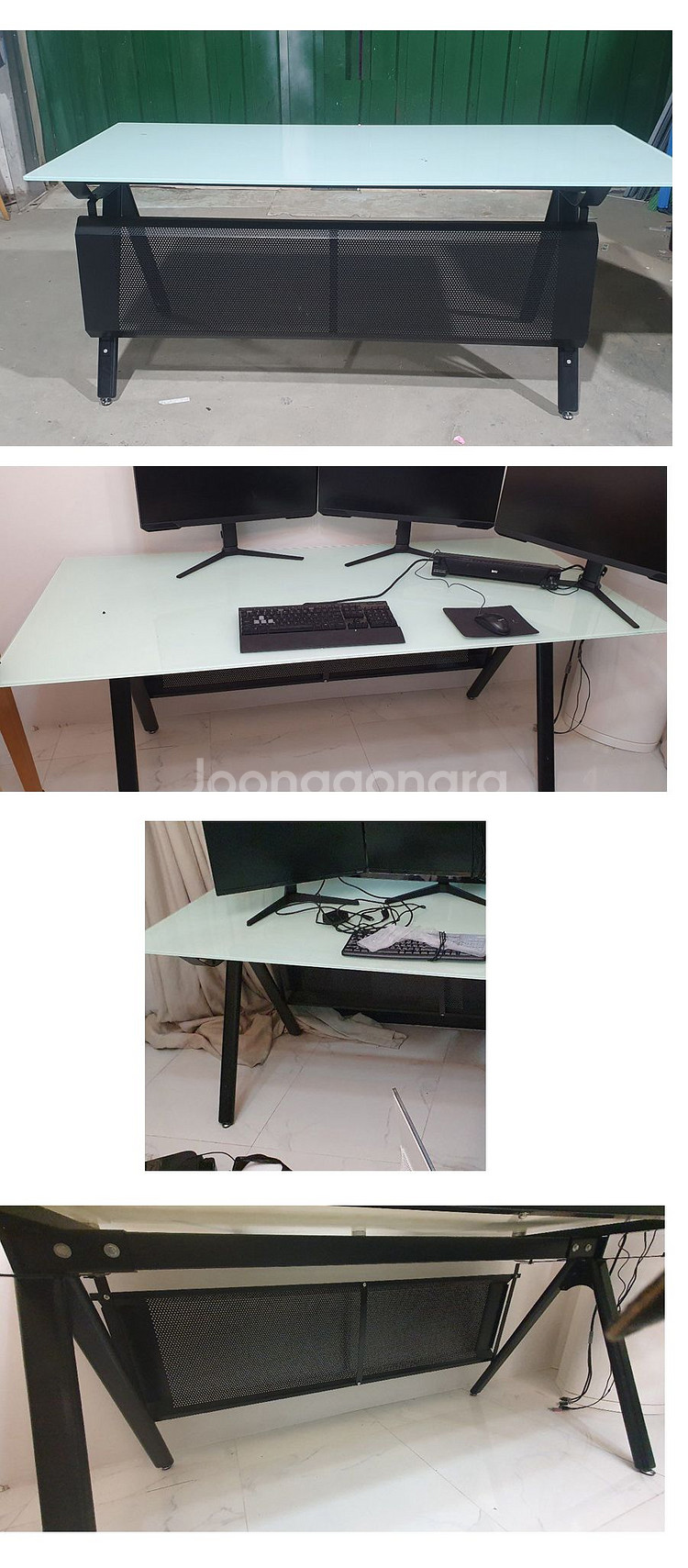 중고유리책상-w1800-700 배송비별도--1