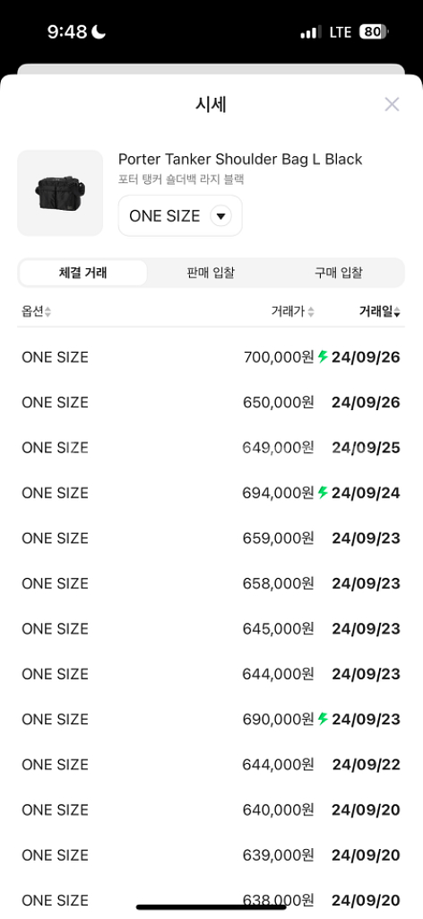 포터 탱커 숄더백 라지 블랙--1