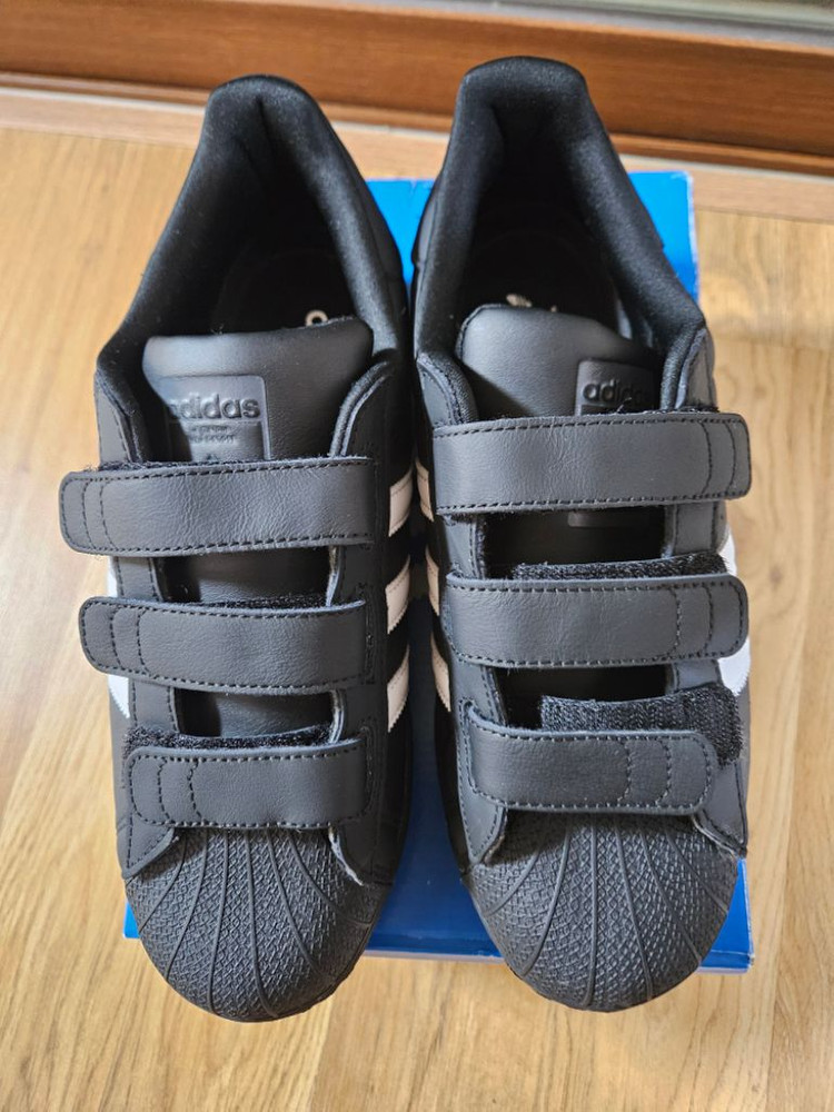 아디다스슈퍼스타IE2967검흰 찍찍이 265사이즈--9