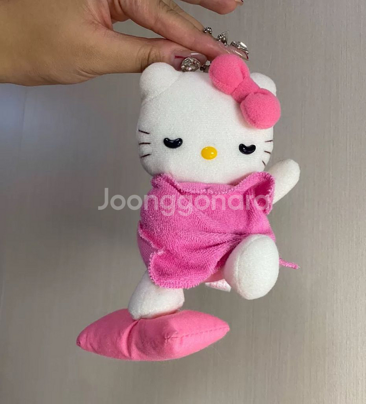 고전 키티 오야스미 인형 마스코트 키링 스트랩--1