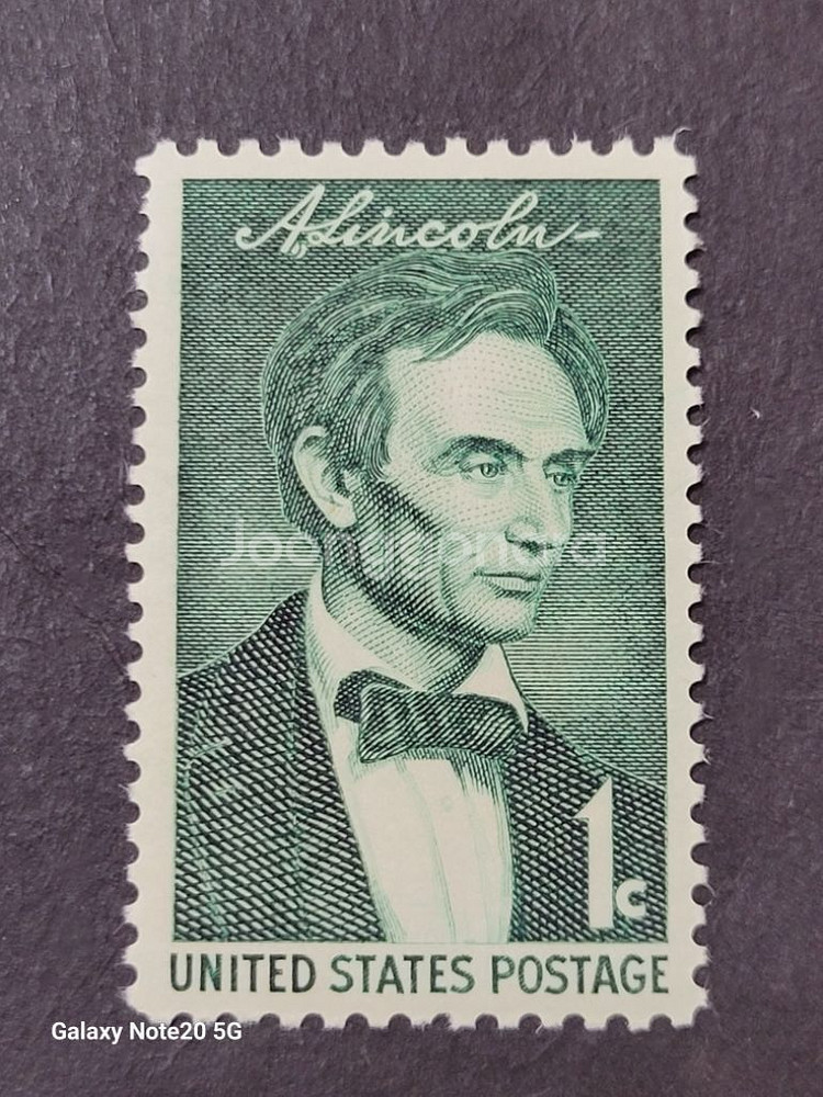 (미국우표)1958년 제16대 링컨대통령 기념 우표--0
