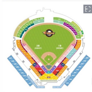 한화vs기아 1루 2층 6연석