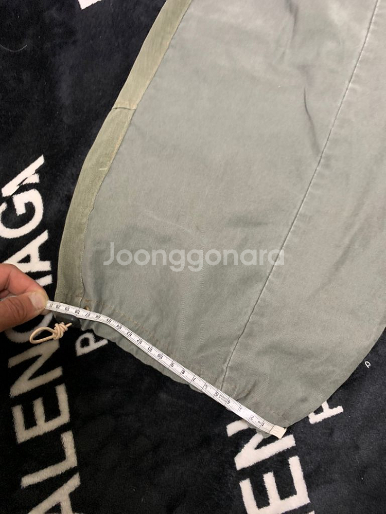 F)빈티지 커스텀 리메이크 벌룬팬츠 녹계 리폼 오버핏--7