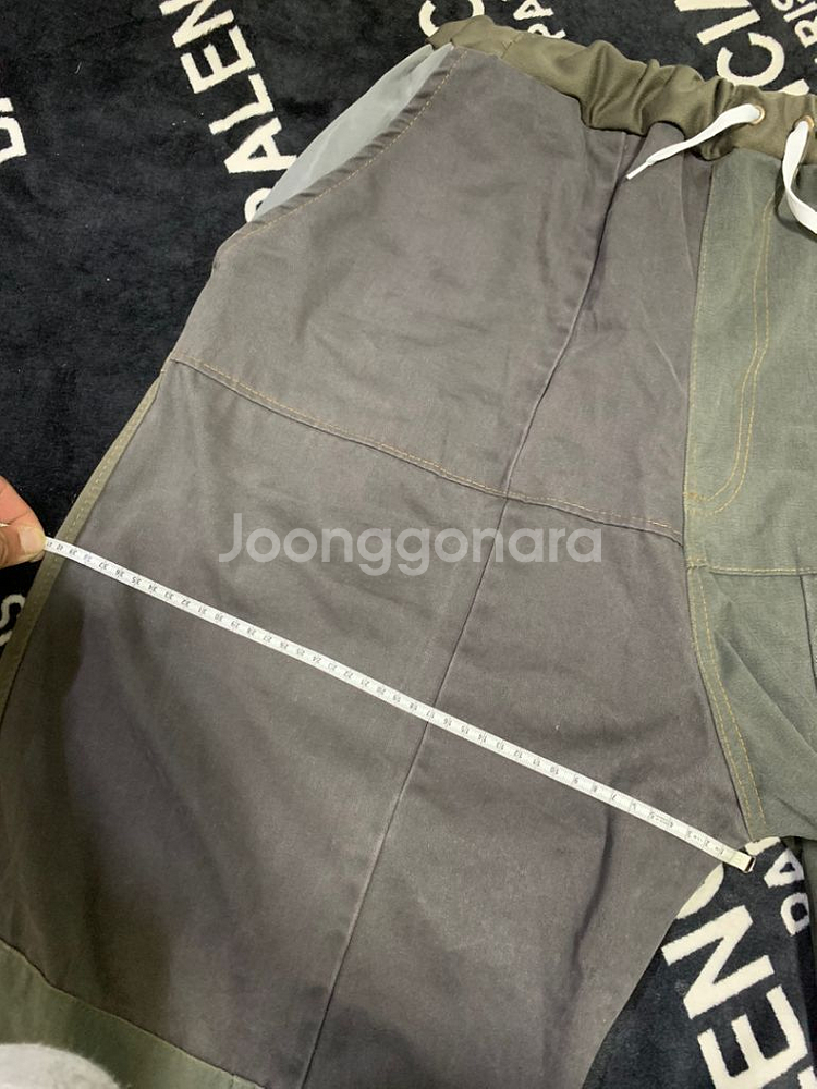 F)빈티지 커스텀 리메이크 벌룬팬츠 녹계 리폼 오버핏--5