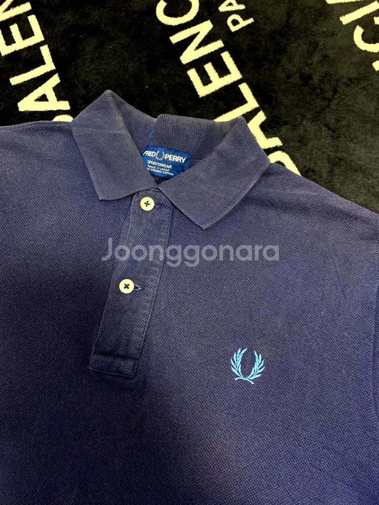 M)프레드페리 반팔 네이비 카라넥 티셔츠 남색 navy--1