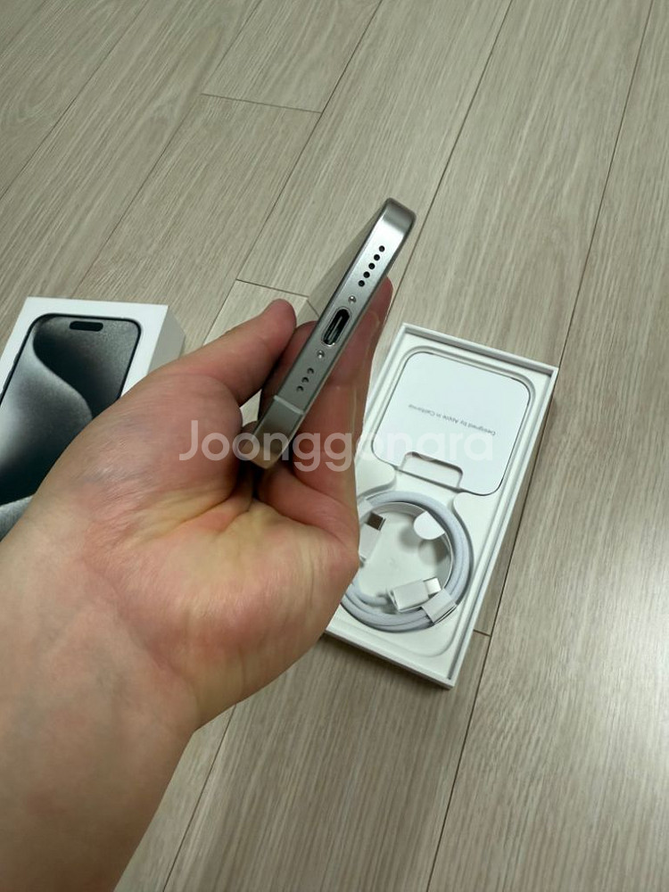 아이폰 15pro 128 화이트티타늄--6