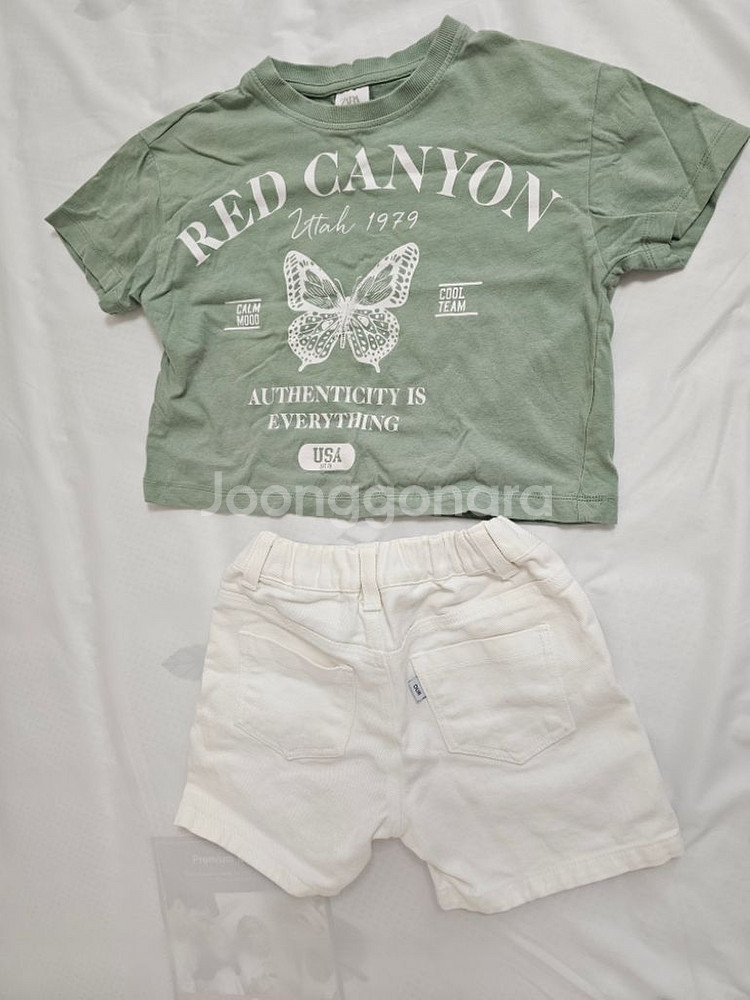 자라 크롭티 130. 여름 티셔츠 130--2