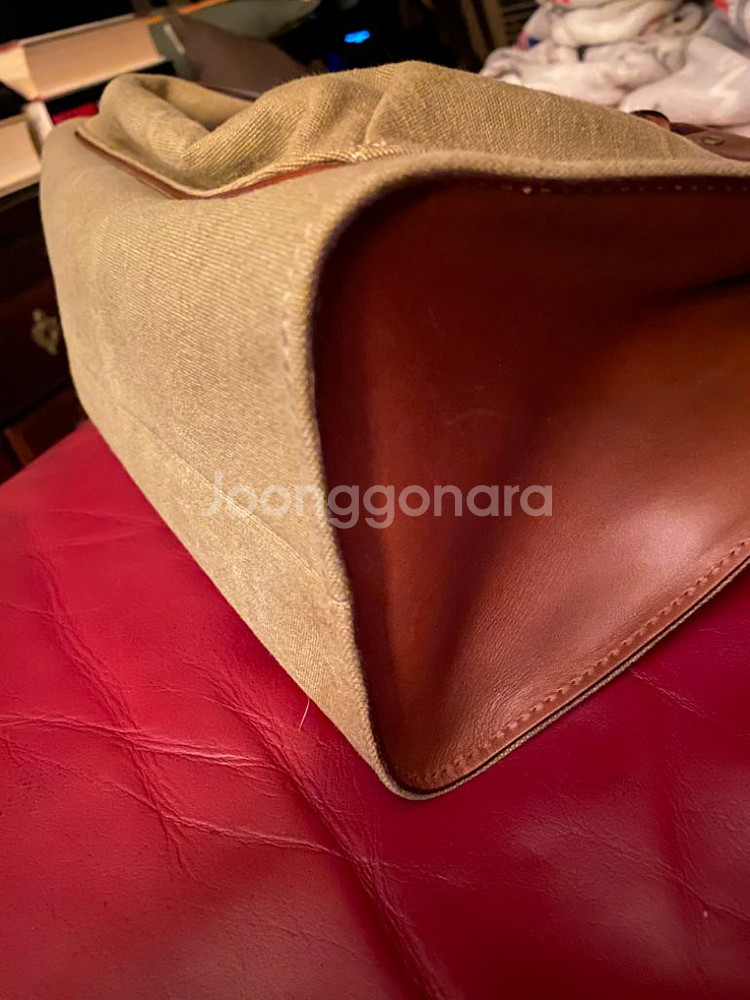 구찌 뱀부 한정판 캔버스 토트백--6