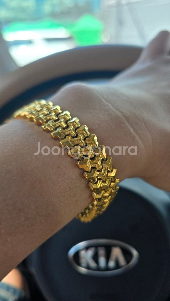순금 20돈 + 고리 18k 1돈 별도 남성 광폭 팔찌--1
