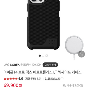 UAG 아이폰 14 프로 맥스 메트로 폴리스 LT 맥세