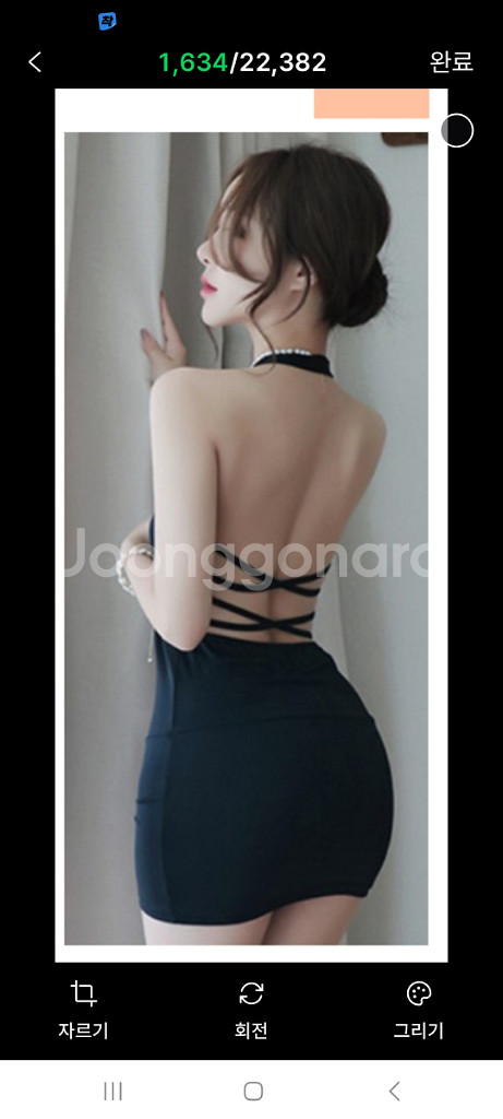 블랙 홀터넥 미니원피스 슬립 2종 S~M--2