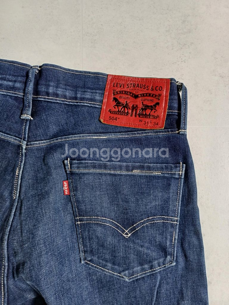 남성 리바이스 504 데님 일자청바지(새상품급.스판31--1